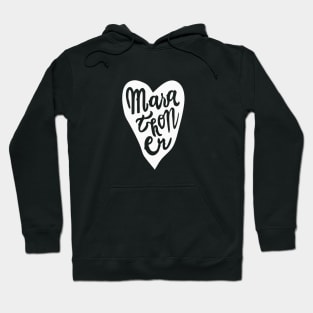 Marathoner Heart Handlettered Marathon Hoodie